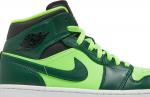 Кроссовки Air Jordan 1 Mid Hulk, зеленый - фото 2
