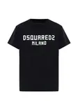 Футболка с логотипом Dsquared2, черный - фото