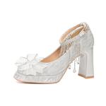 Туфли на высоком каблуке для женщин HKCP, Silver - фото