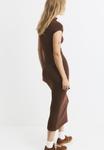 Платье PULL&BEAR MOCK NECK MIDI, Brown - фото 4
