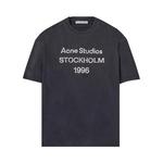 Футболка Acne Studios Logo 'Faded Black', черный - фото