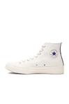 Высокие кеды Converse из плотной ткани с крупной эмблемой Comme Des Garcons Play, белый - фото 5