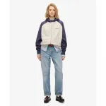 Толстовка Superdry Essential Logo Oversized Raglan full zip, бежевый - фото 6