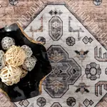 Коврик для пола Evelina традиционный, защищенный от пятен nuLOOM, 122x183 см, оранжево-коричневый - фото 5