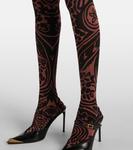 Комбинезон Etro Tattoo с узором пейсли Wolford, Chocolate/Black - фото 5