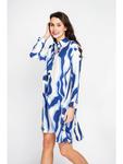 Платье до колена ASSUILI, белый/синий - фото