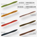 CAPERLAN Резиновая приманка Yubari Worm Watermelon Red 10 шт. - фото 3