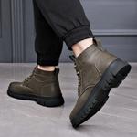 Черно-зеленые мужские ботинки LUOMAIKE - фото 10