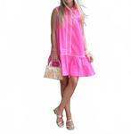 Каспия Платье-рубашка в розовом TCEC - фото