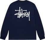 Лонгслив Stussy Basic Long-Sleeve Tee 'Navy', синий - фото 3