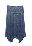 Юбка PULL&BEAR ASYMMETRIC MIDI, Dark Blue - фото 7