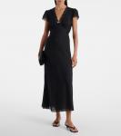 Платье миди с кружевной отделкой Clarice Rixo, черный - фото 2