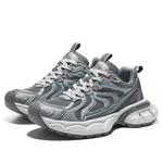 Массивные кроссовки унисекс низкие бело-сине-черные BASLS, выцветшие черно-белые - фото 10