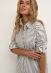 Платье-Рубашка камилии Kaffe, Chalk Black Stripe - фото 4