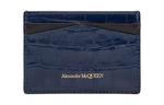 Alexander McQueen Женский кожаный картхолдер синий - фото 3