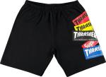 Спортивные шорты Supreme x Thrasher Multi Logo Sweatshort 'Black', черный - фото