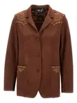 Блейзер с вышивкой Irie', коричневый - фото
