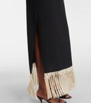 Палермо макси-платье с бахромой Taller Marmo, черный - фото 6