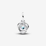 Шарм Pandora March Sea Aqua Blue Eternity Circle Dangle, серебро/голубой - фото 6