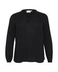 Блузка KAFFE CURVE Blouse, черный - фото