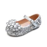 Детские кожаные туфли для детей 3-7 лет Budding, серебро - фото 8