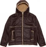 Куртка Supreme Faux Shearling Hooded Jacket 'Brick', коричневый - фото