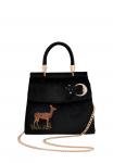 Сумка-шоппер FABLE ENGLAND DEER MOON EMBROIDERED, Black - фото 5