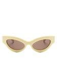 Nanushka солнцезащитные очки Trysta в оправе 'кошачий глаз', желтый - фото