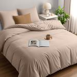 Комплект постельного белья Utopia Bedding, 3 предмета, 260x240/65x65 см, бежевый - фото