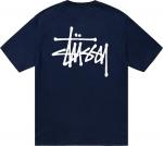 Футболка Stussy Basic Tee 'Navy', синий - фото 3