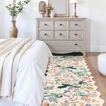 Ковровая дорожка с фестоном Hy Hao Yun Lai Floral для кухни, 82х366 см, кремовый/цветочный - фото 2