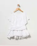 Белое вышитое детское платье Coco Acqua, белый - фото 4