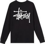 Лонгслив Stussy Basic Long-Sleeve Tee 'Black', черный - фото 3