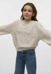 Джемпер VERO MODA Girl Jumper, Birch/Off-White - фото 2