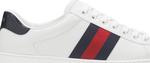 Кроссовки Gucci Ace Leather White Blue, белый - фото 3