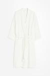 Халат H&M Home Muslin, белый - фото