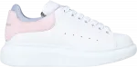 Кроссовки Alexander McQueen Wmns Oversized Sneaker Double Heel Tab - White Pastel Pink, белый - фото