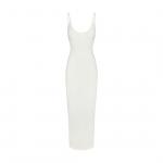 Платье SKIMS Smooth Layers Scoop Neck Long, кремовый - фото