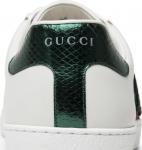 Кроссовки Gucci Ace Embroidered Snake, белый - фото 8