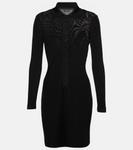 Платье-поло из ребристой ткани Tom Ford, черный - фото