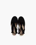 Эспадрильи на танкетке для девочек и ленты пике Pisamonas, чёрный - фото 4