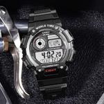 Часы CASIO G Shock Quartz Waterproof Sports Shockproof Black Strap Mens Black Digital, черный - фото 3