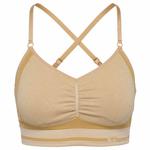Спортивный топ Hummel Lulu Scrunch High Support Seamless, бежевый - фото