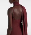 Длинное платье с драпировкой Aya Muse, бордовый - фото 6