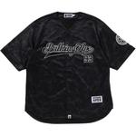 Рубашка Baseball в камуфляжную полоску A BATHING APE, серый - фото 4