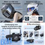 Шлем модуляр GUENZO с микрофоном, красный / черный / серый - фото 8