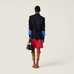 Куртка из вощеной замши MIU MIU, темно-синий - фото 3