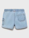 Детские шорты Leo с хлопковой эластичной кулиской Mango, Open Blue - фото 4