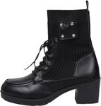 Женские ботильоны Unifizz, боевые ботинки на шнуровке, Black - фото 2