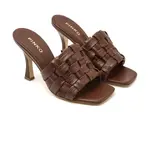 Тапочки Corinna с добавлением кожи Pinko, коричневый - фото 2